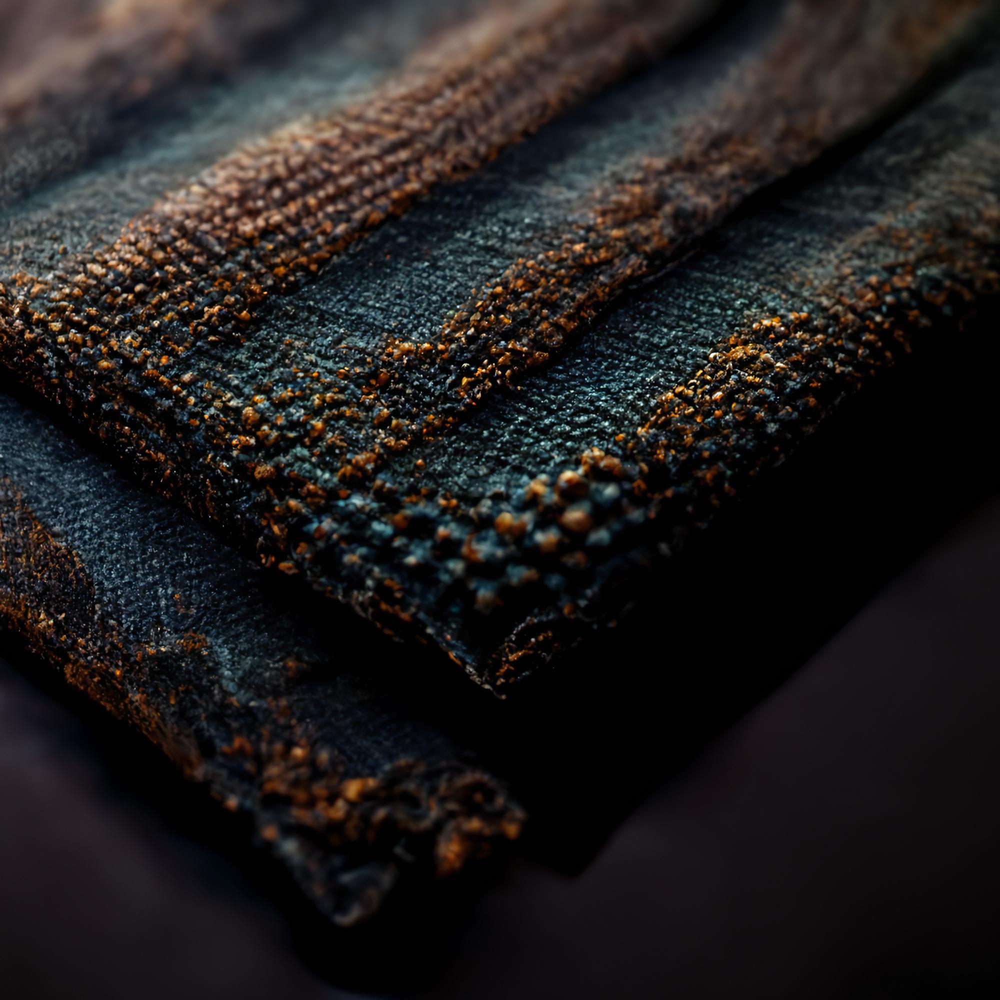 Sample pricing visual: embroidered swatches on velvet